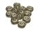 *10* 10mm Silver Washed Matte Black Diamond Flat Jelly Roll Beads